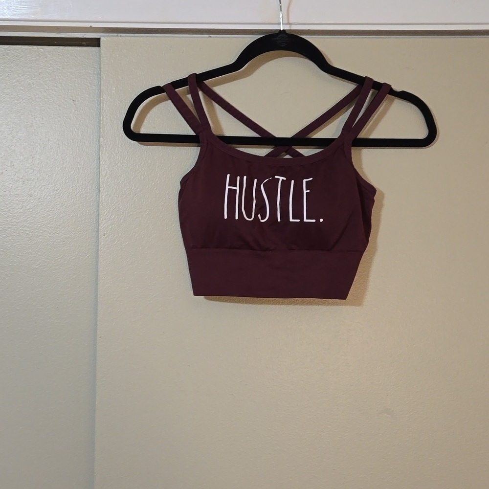 Rae Dunn Hustle Activewear Top Size Medium